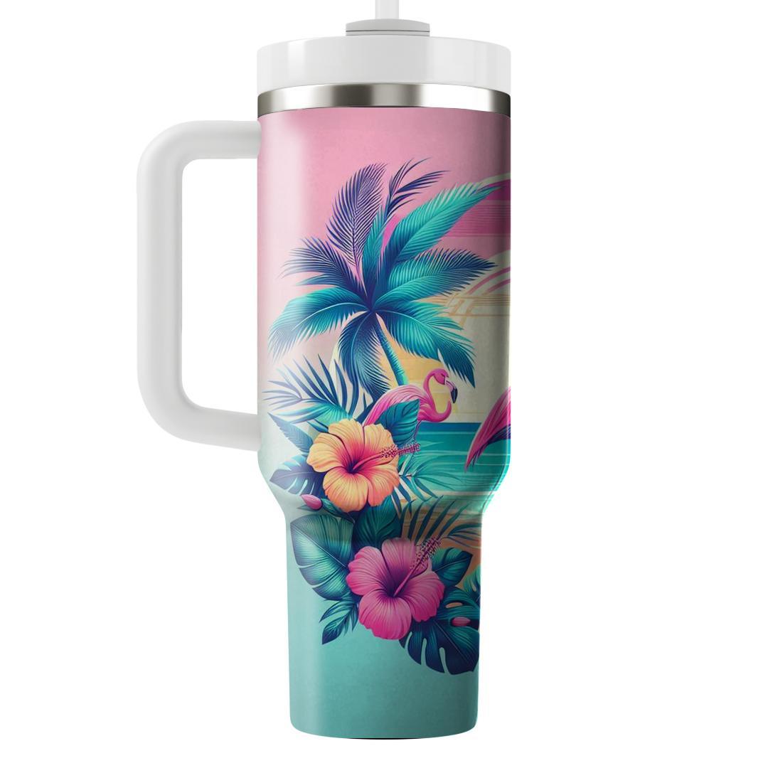 Flamingo Paradise  Unique Tumblers