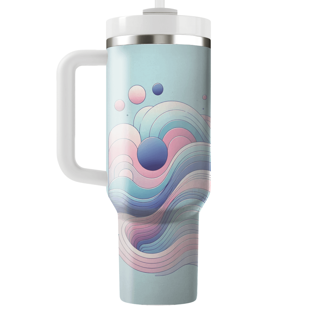 Chic Pastel Waves  Personalized Tumblers