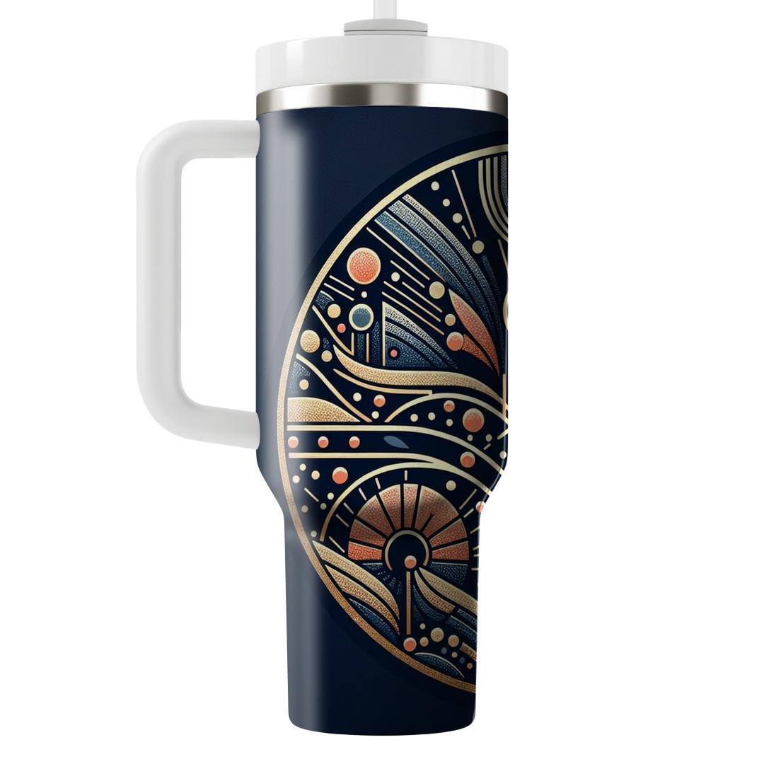 Retro Art Deco Dots  Travel Tumblers