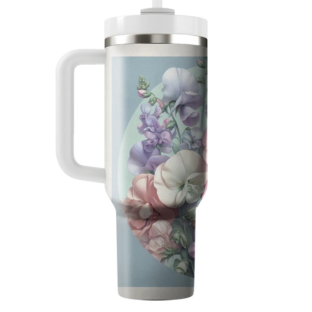 Sweet Pea Enchantment  Tumbler Cups