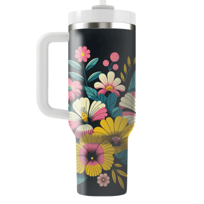 Chic Neon Floral  Tumblers For Gifts