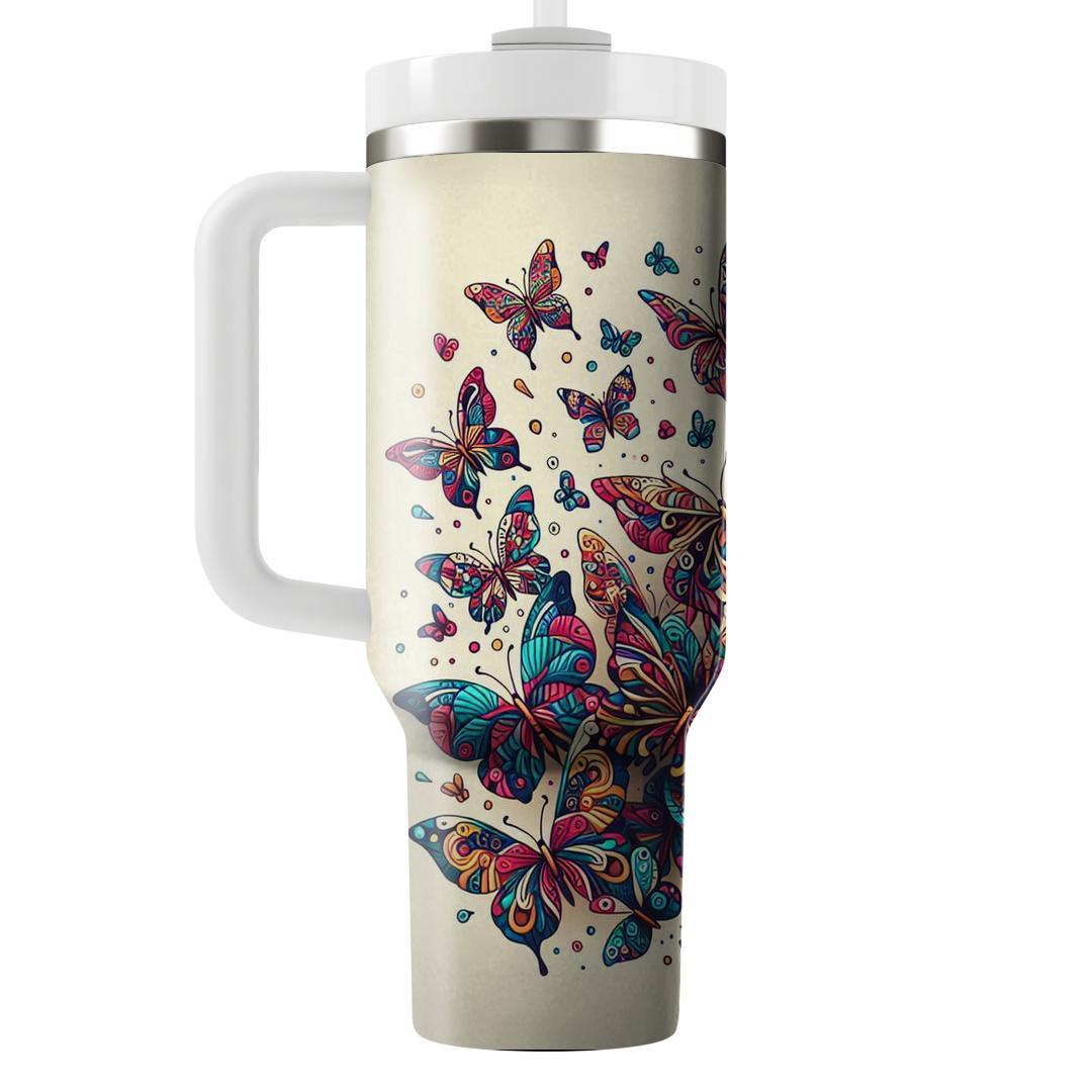 Kaleidoscope Butterfly  Personalized Tumblers