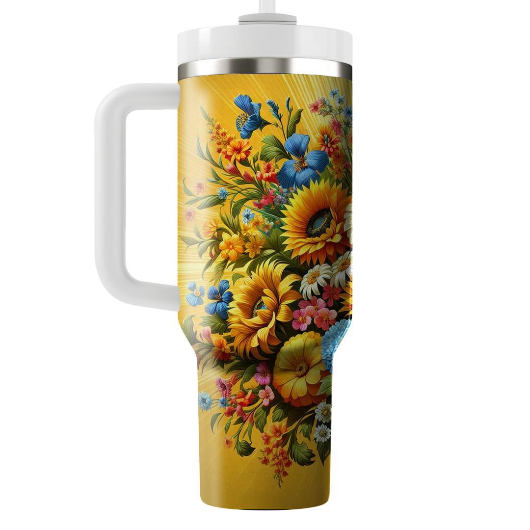 Sunshine Flower Burst  Tumblers For Gifts