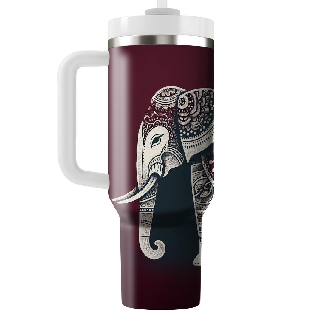 Abstract Elephant Mandala  Decorative Tumblers