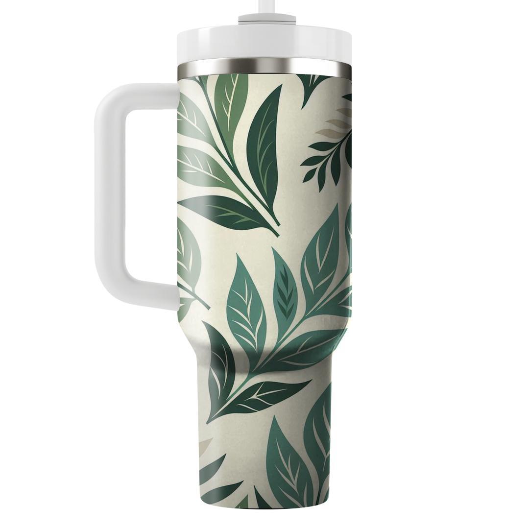 Breezy Leaf Print  Decorative Tumblers