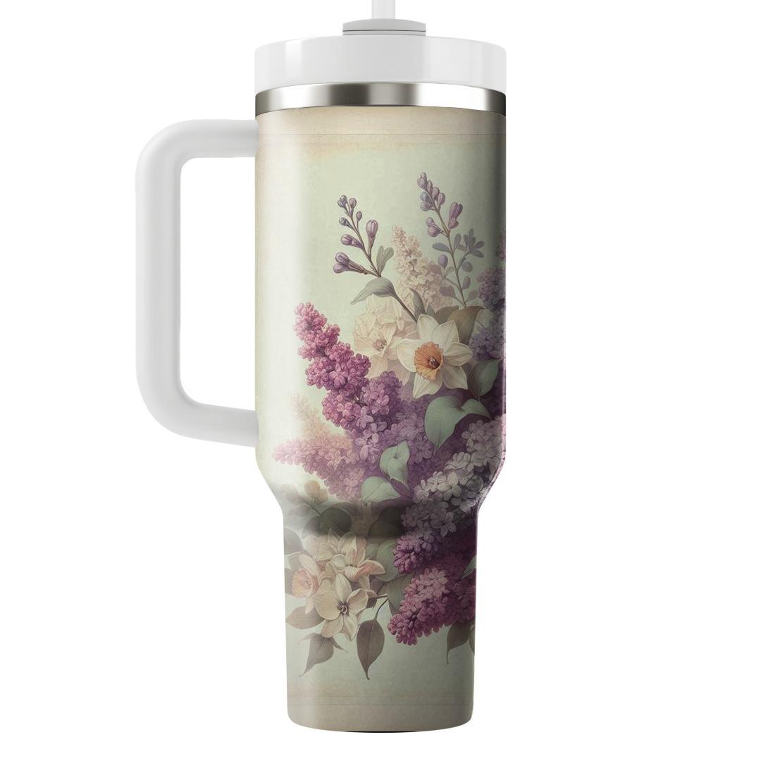 Timeless Vintage Floral  Tumbler Cups