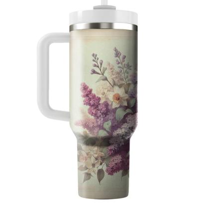 Timeless Vintage Floral  Tumbler Cups