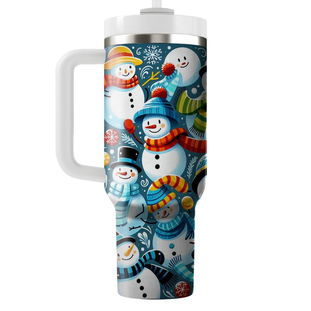 Whimsical Snowman Joy  Tumbler Cups