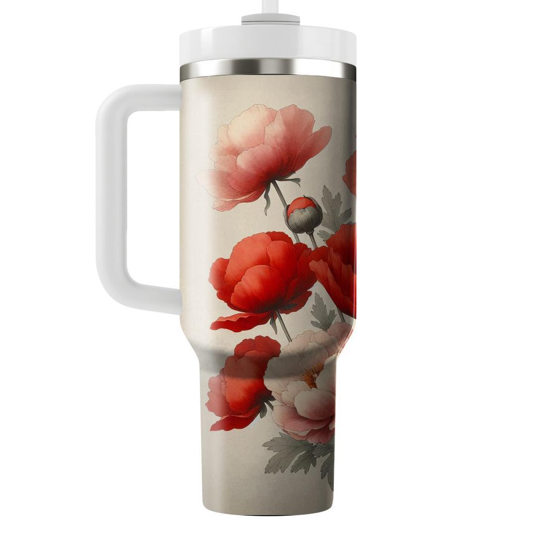 Watercolor Poppy Fields  Tumblers For Gifts