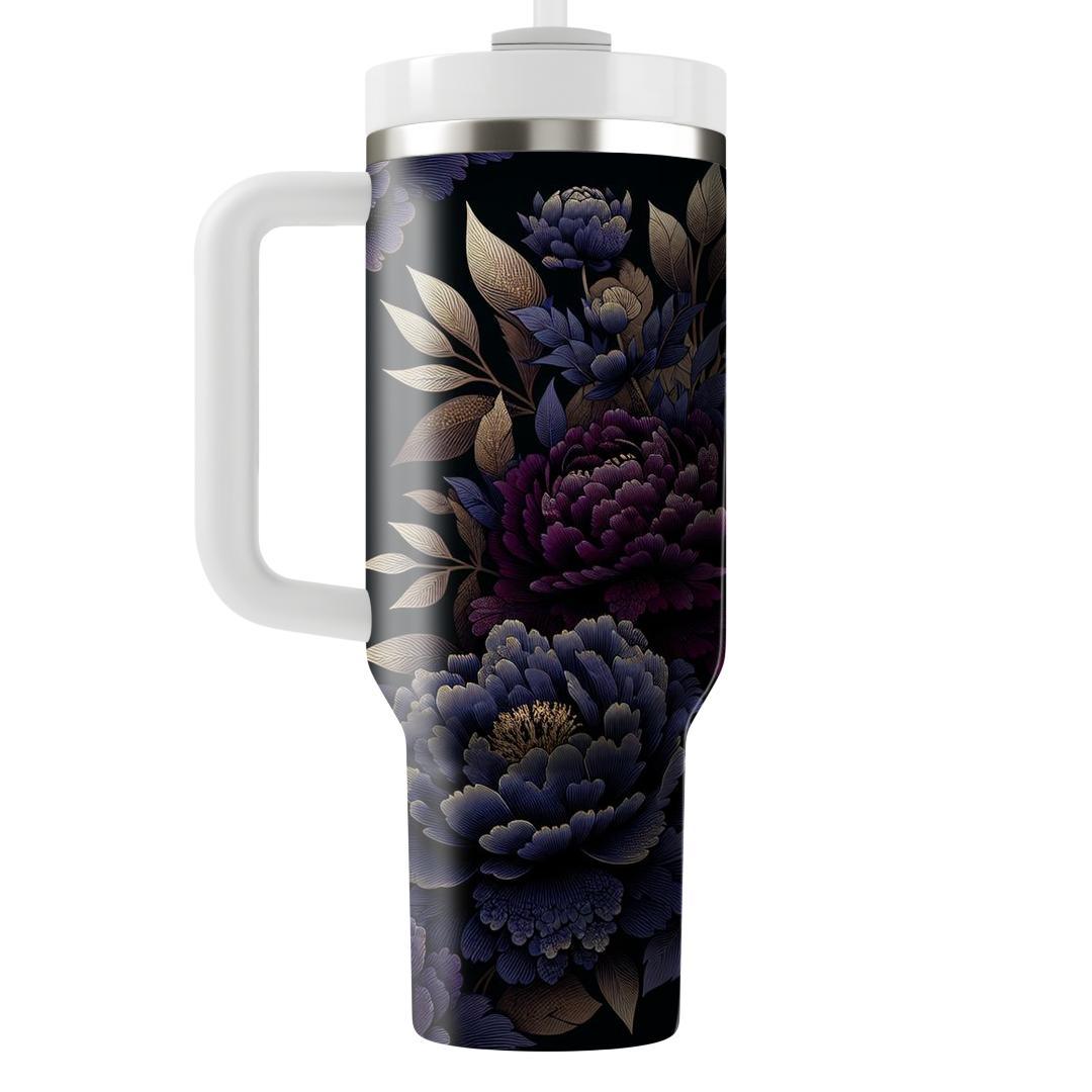 Midnight Peony  Unique Tumblers