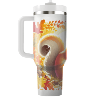 Cheerful Squirrel Gathering  Tumblers With Lids