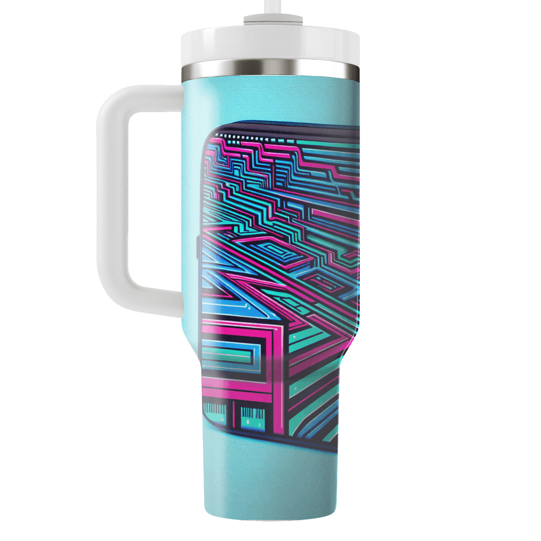 Neon Grid Laptop Sleeve Custom Tumblers