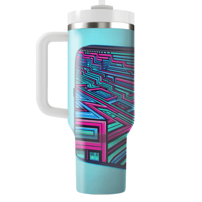 Neon Grid Laptop Sleeve Custom Tumblers