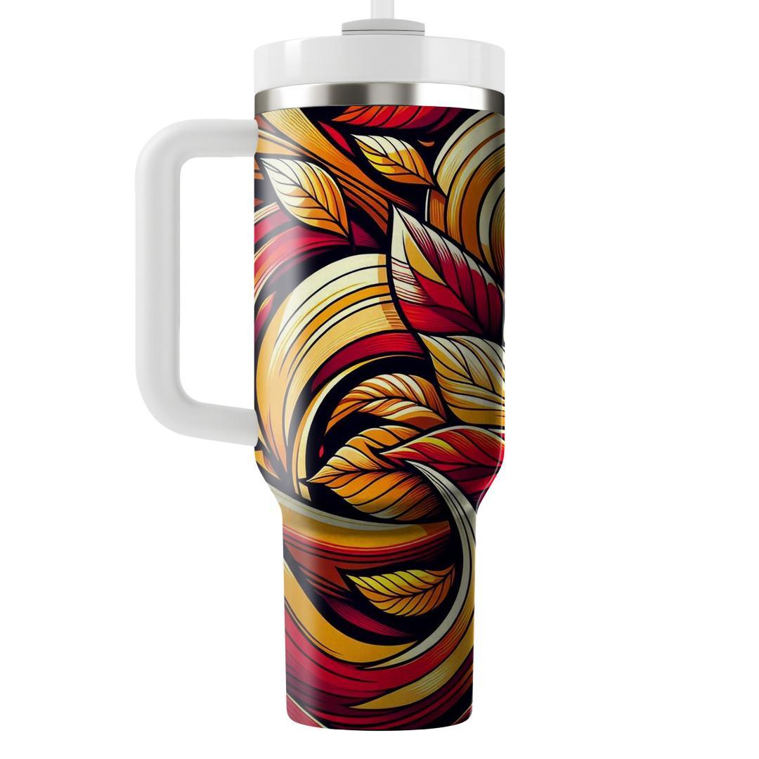 Crimson Leaf Whirlwind  Travel Tumblers