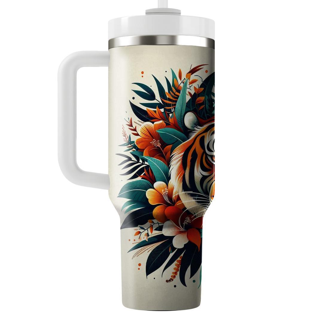 Fierce Tiger Spirit  Tumblers With Lids