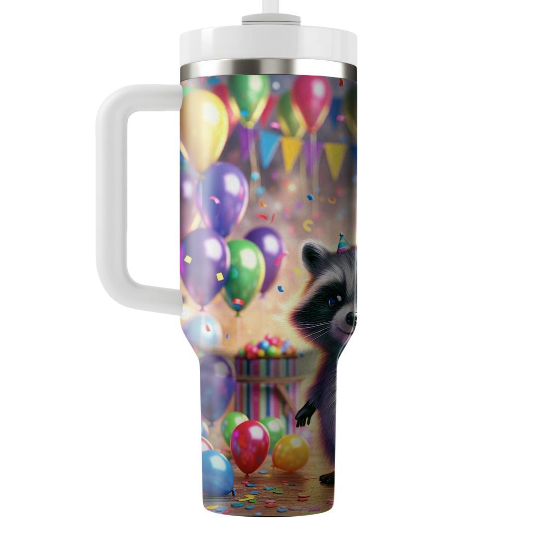 Funky Raccoon Party  Travel Tumblers