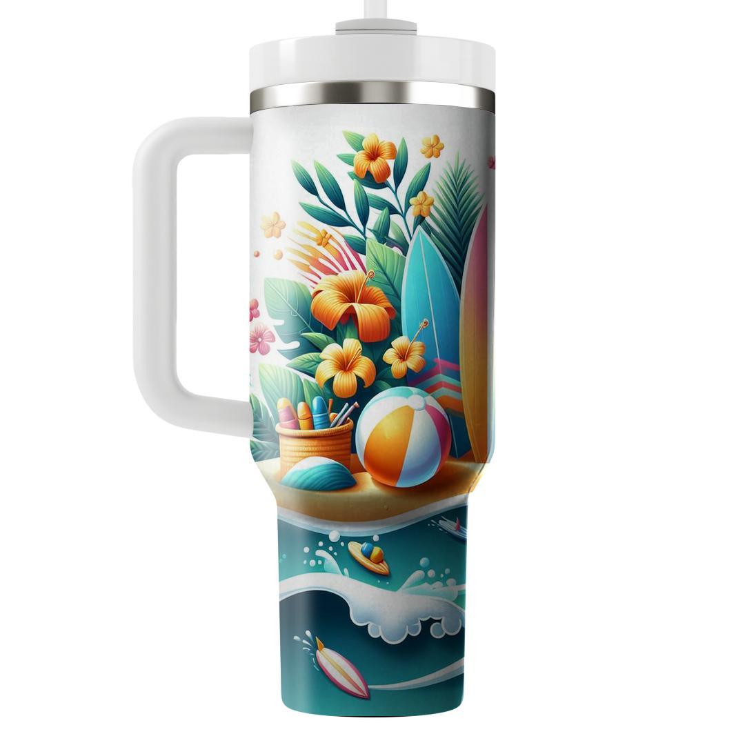 Funky Summer Surf  Travel Tumblers