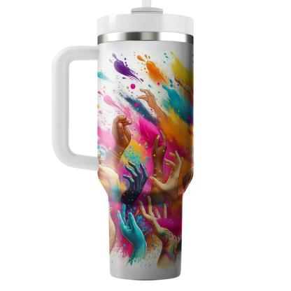 Fables Of Color - Holi Festival  Tumblers With Lids