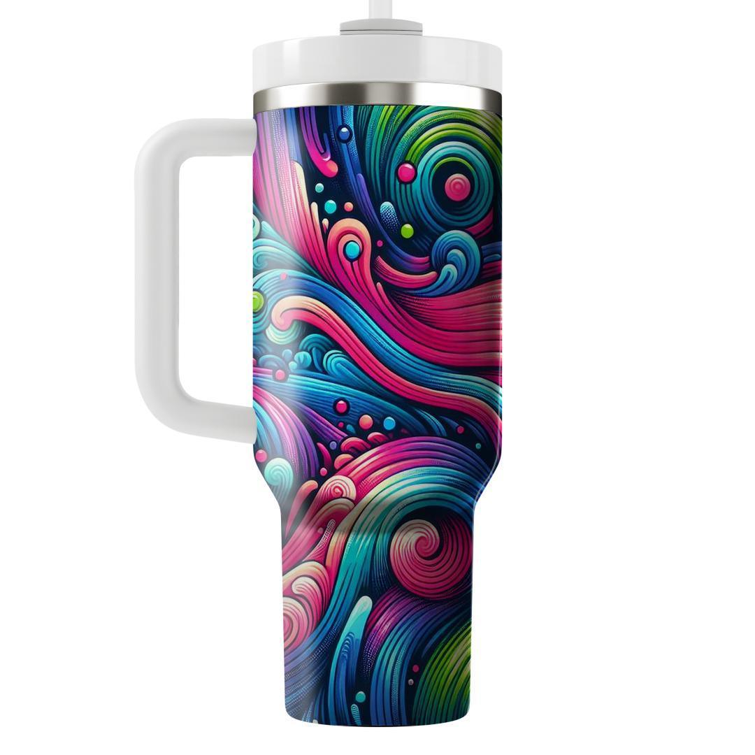 Neon Swirl  Personalized Tumblers
