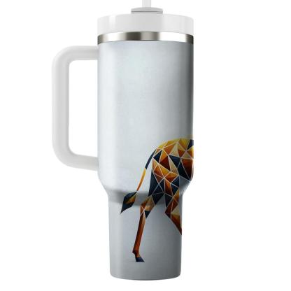 Geometric Giraffe Splendor  Travel Tumblers
