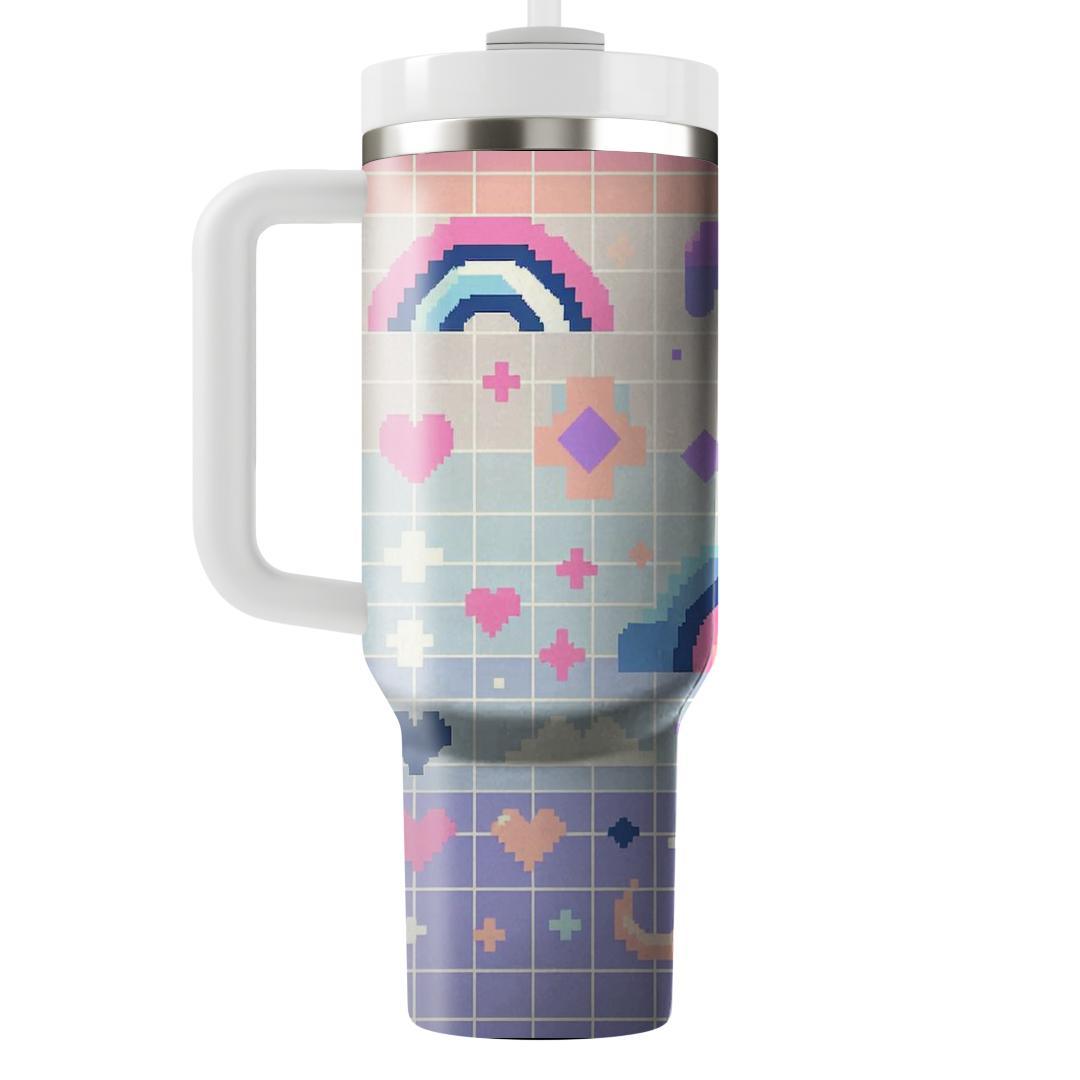 Pixel Pastel Dreams  Unique Tumblers