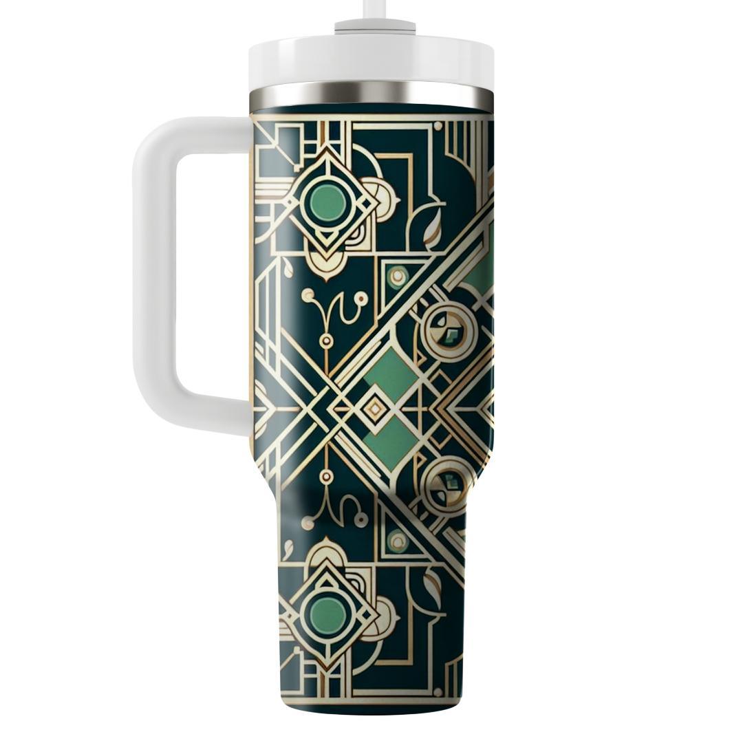 Art Deco Blossom  Tumblers With Lids
