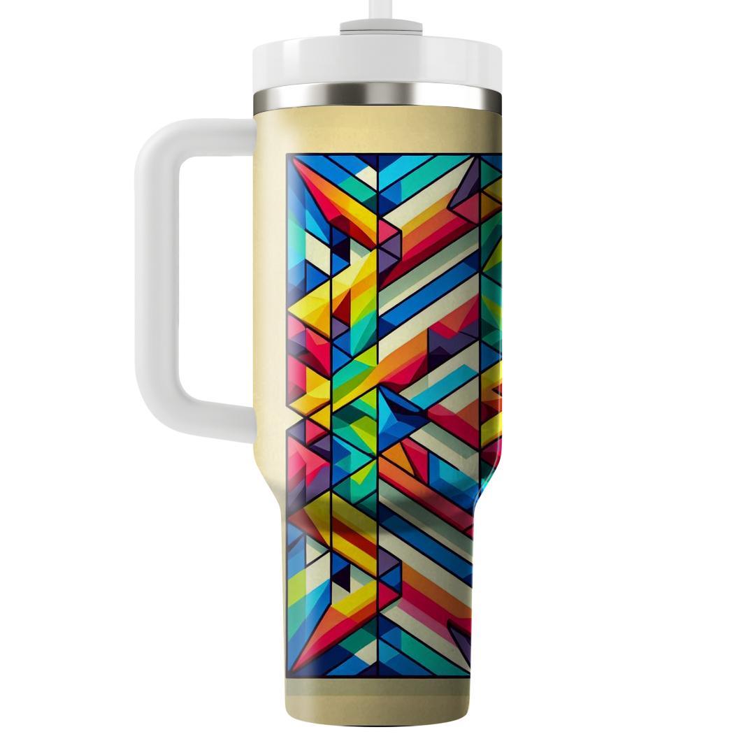 Abstract Rainbow Triangles  Insulated Tumblers