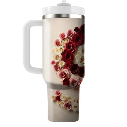 Romantic Rose Whirl  Tumbler Cups
