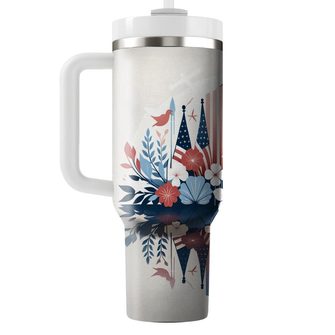Reverberations Of Remembrance - Memorial Day  Tumblers With Lids