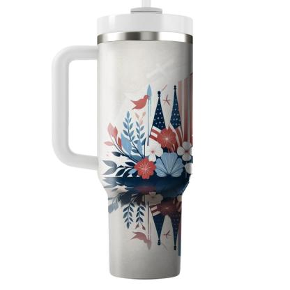 Reverberations Of Remembrance - Memorial Day  Tumblers With Lids
