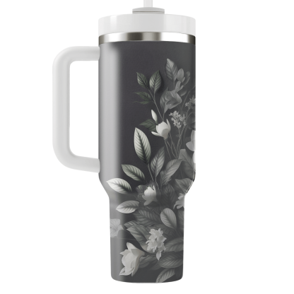 Chic Gardenia Elegance  Tumblers With Lids