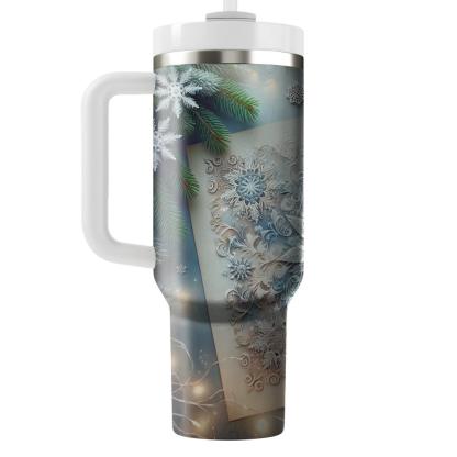 Frosted Wishes - Winter Solstice Celebration  Tumblers With Lids