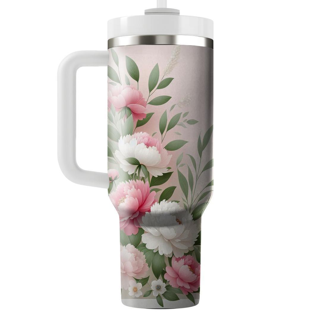 Enchanting Peony Blooms  Tumbler Cups