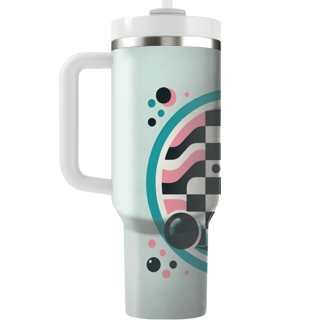 Classic 70s Style Checkerboard  Custom Tumblers