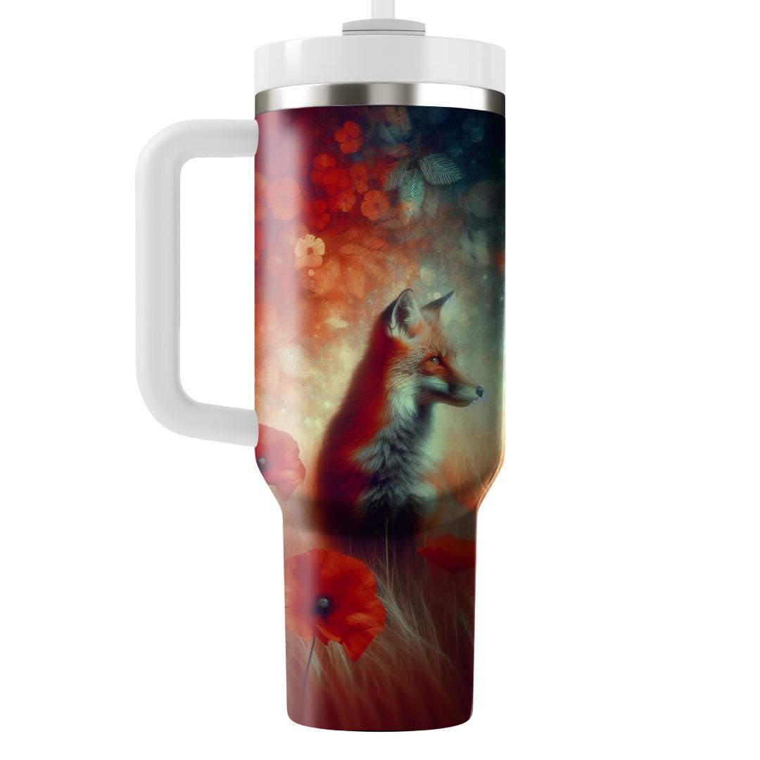 Crimson Fox Mirage  Travel Tumblers