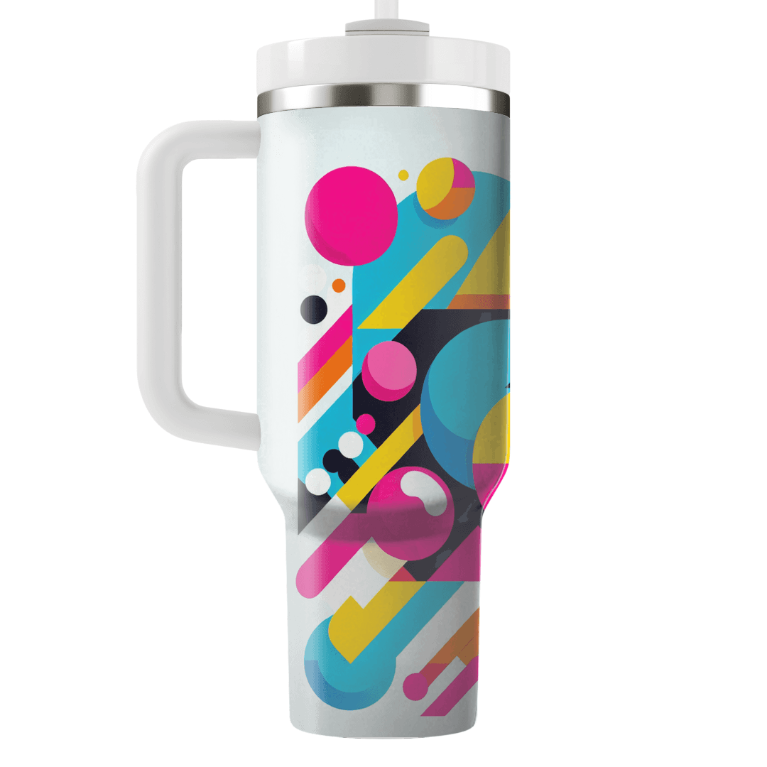 Colorful Retro Geometry  Custom Tumblers