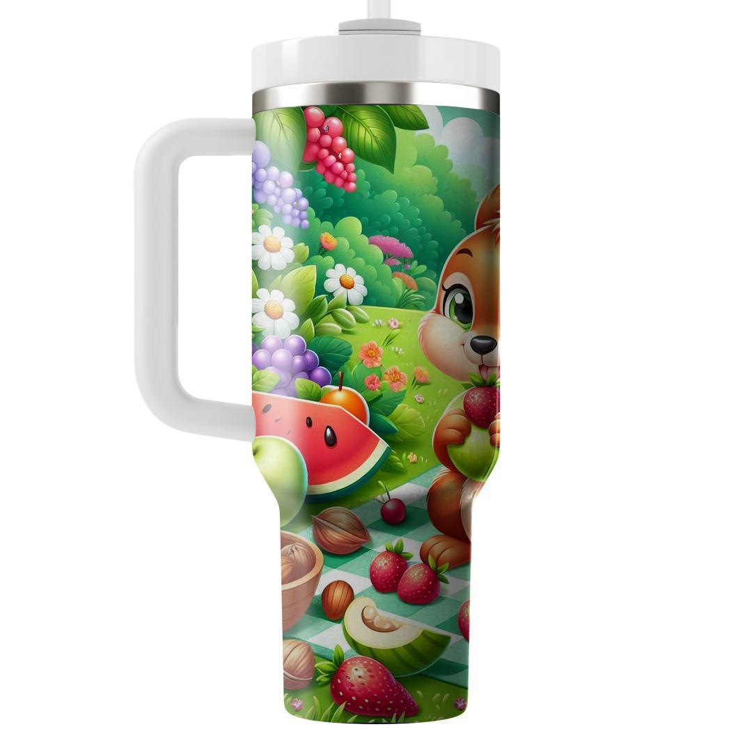 Cute Squirrel Picnic  Tumblers With Lids