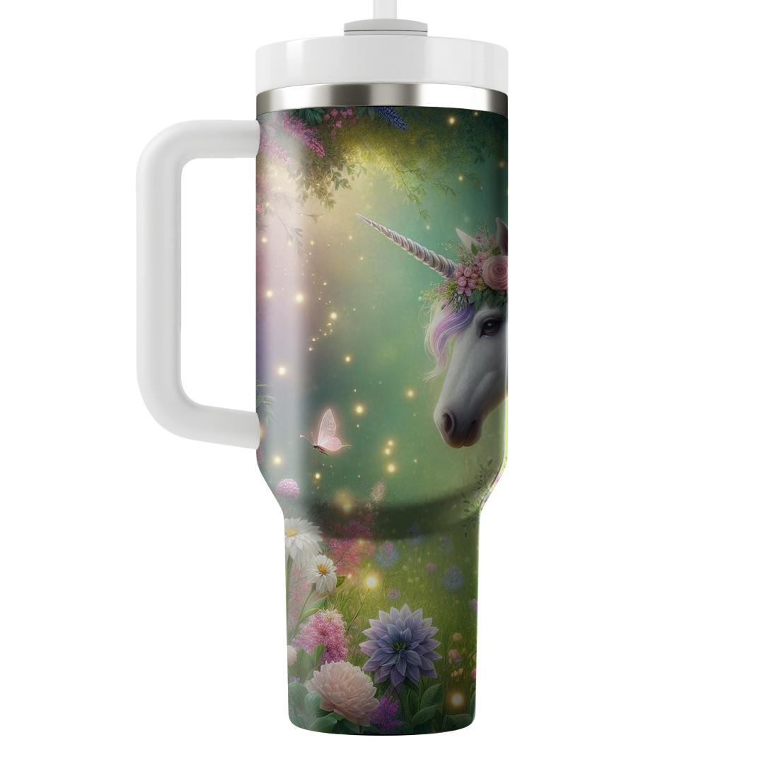 Mythical Unicorn Garden  Personalized Tumblers