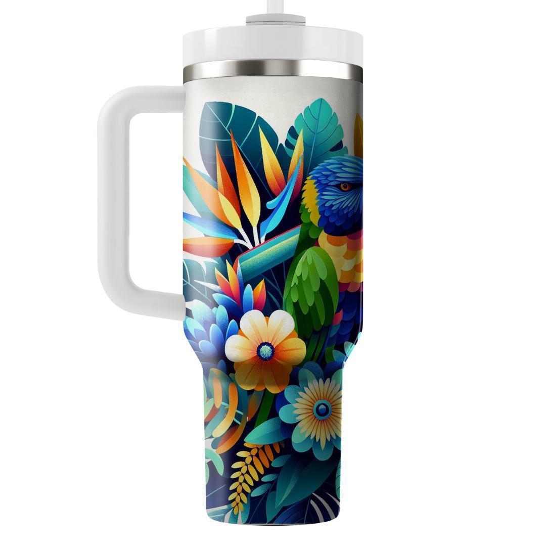 Rainbow Lorikeet Tropical  Travel Tumblers