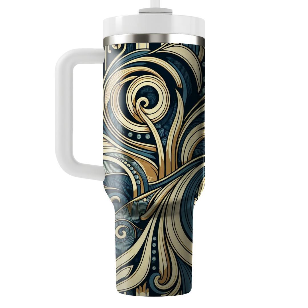 Art Nouveau Blossom  Tumblers With Lids