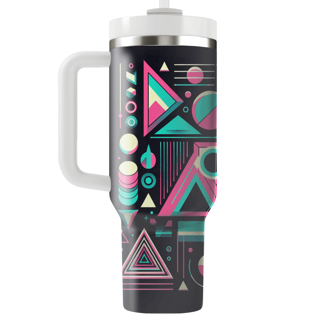 Neon Geometric  Tumblers With Lids
