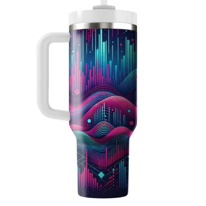 Digital Synthwave Vibes  Personalized Tumblers