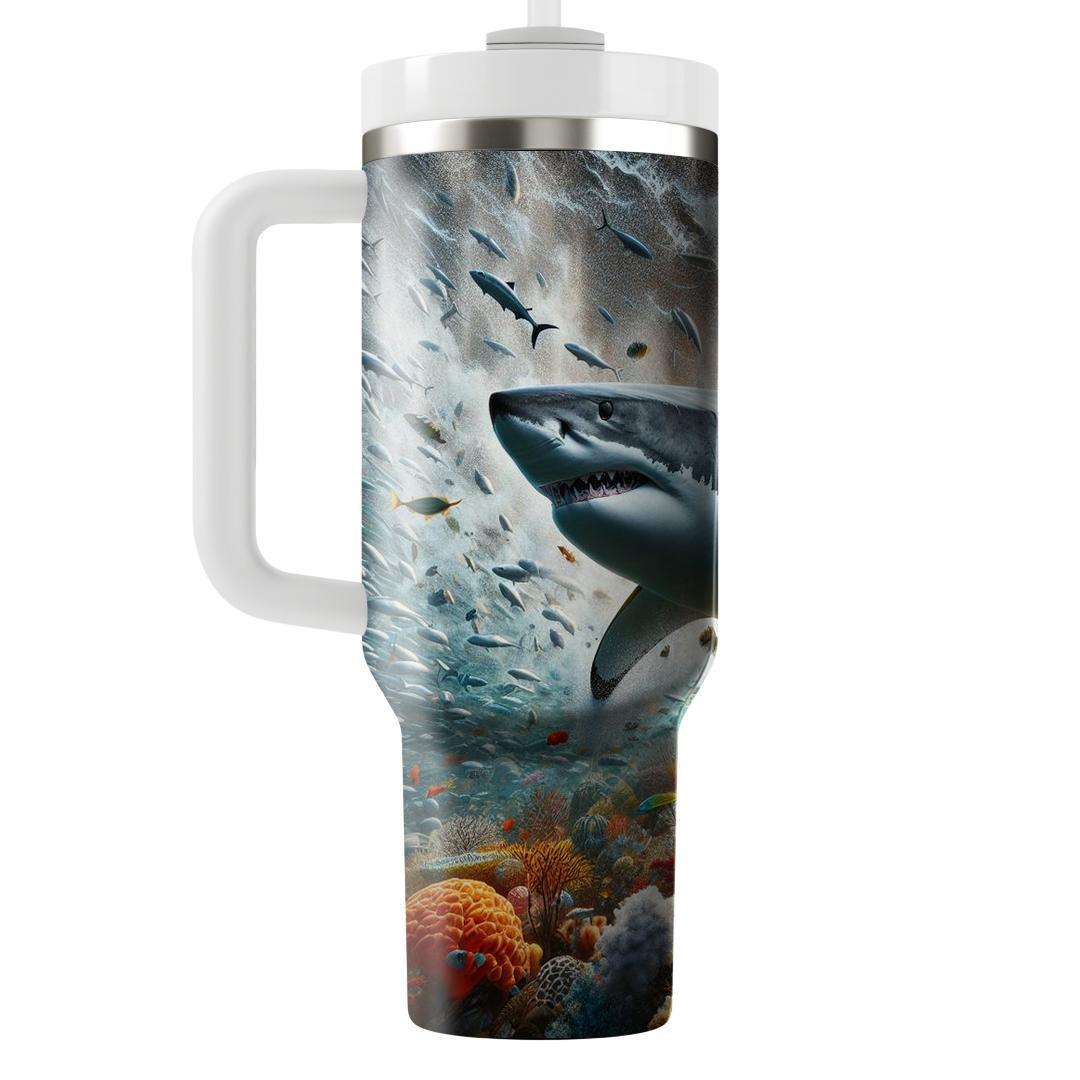 Fierce Shark Adventure  Travel Tumblers