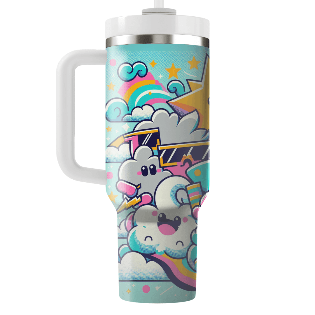 Retro 80s Cartoon  Tumbler Cups