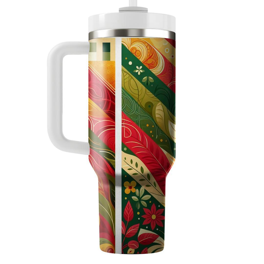 Cheerful Floral Patchwork  Insulated Tumblers