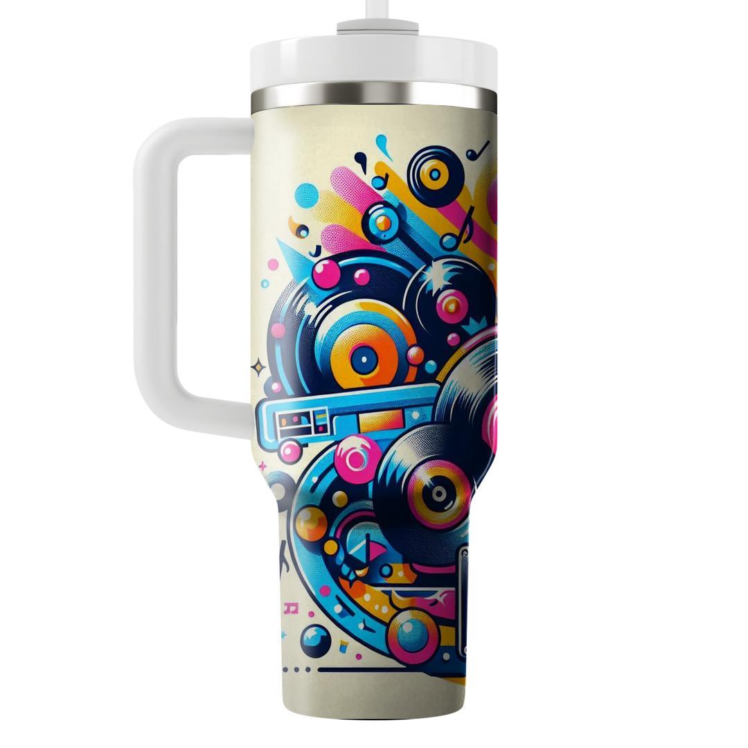 Funky 70s Music Jam  Travel Tumblers