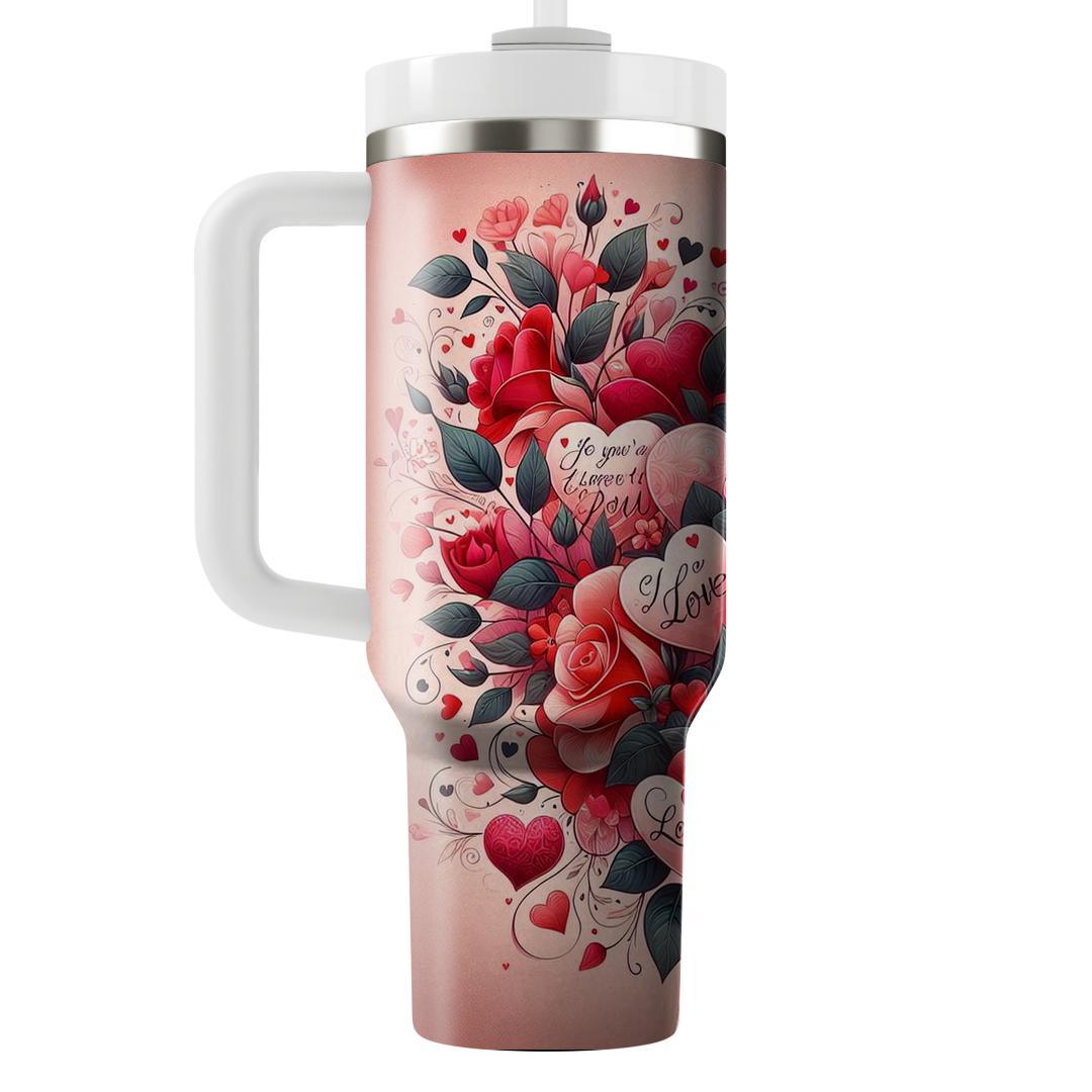 Glow Of Love - Valentine’s Day  Tumblers With Lids