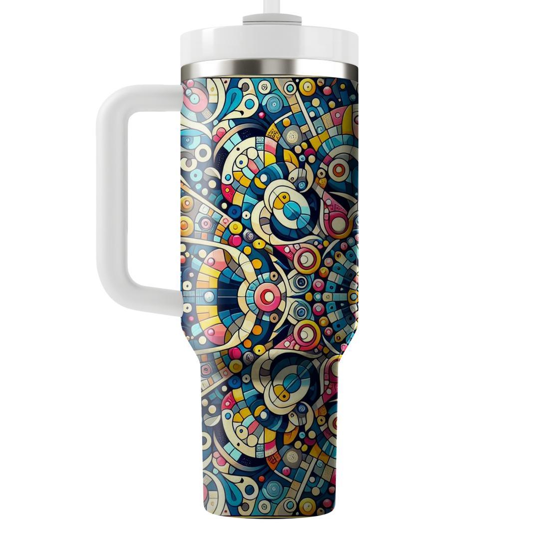 Funky Kaleidoscope Burst  Tumbler Cups