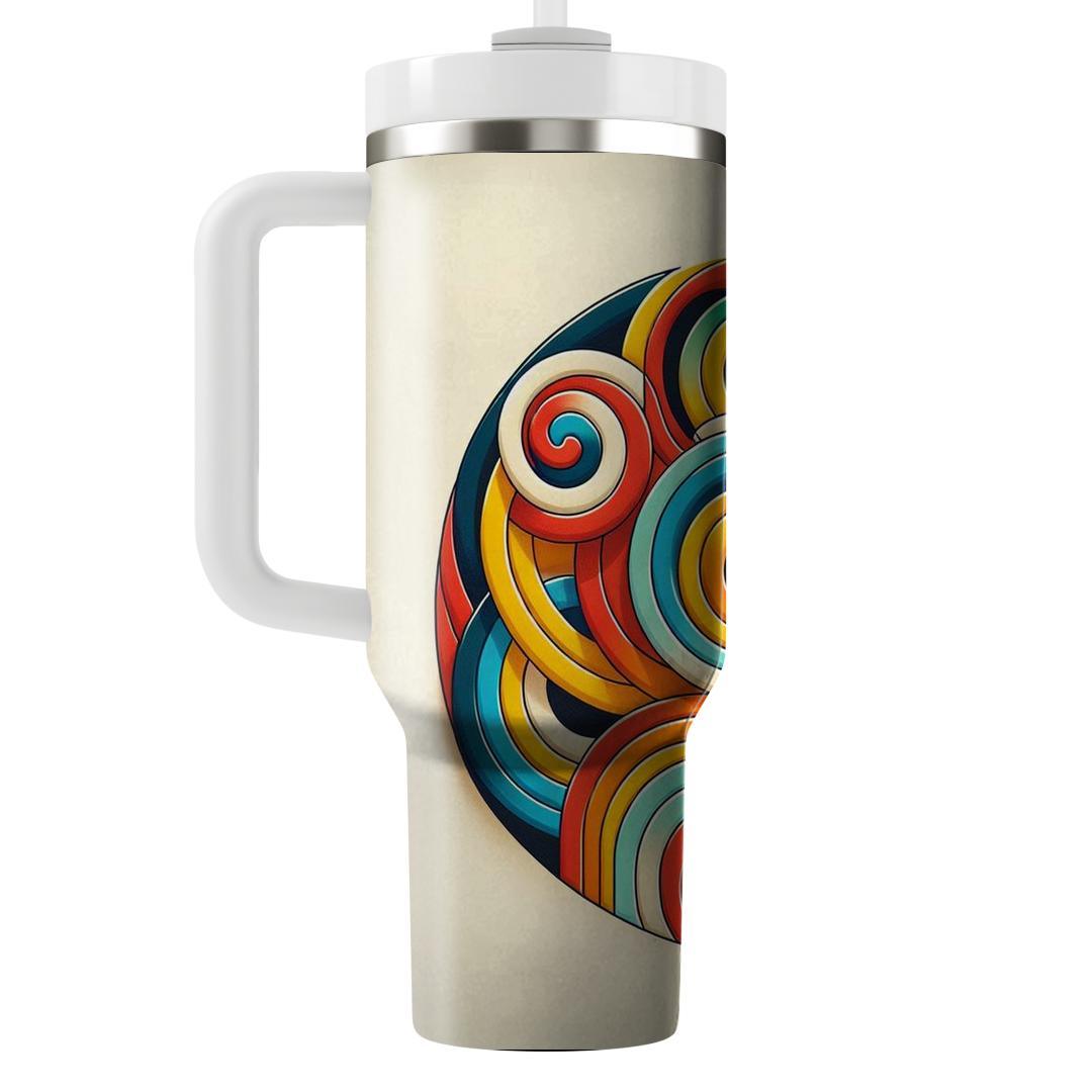 Groovy Rainbow Spirals  Custom Tumblers