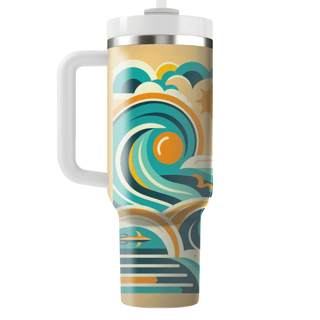 Retro Surf Vibes Tumblers With Lids